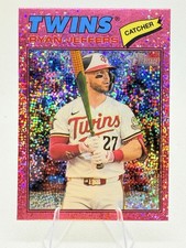 2026 Topps Heritage Chrome Pink Sparkle #226 Ryan Jeffers SP Corn Stalk Bat