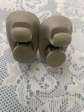 2001-2007 Dodge Dakota Sun Visor Clips (2) Light Gray Push Pin Style