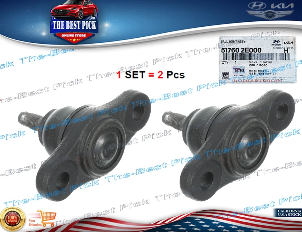 517602E000 ⭐GENUINO⭐ 2 PIEZAS rótula 2005-2009 Tucson 2005-2010 Kia Sportage OEM Foto 2 de 4