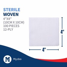 First Aid Sterile Woven Gauze Pads 4  x 4  for Wound Dressing Pack of