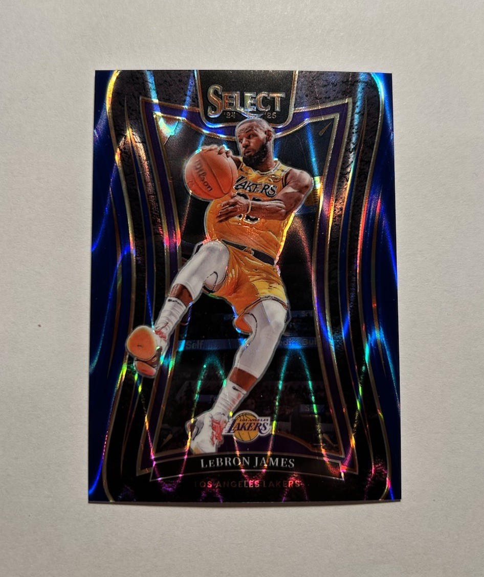 2024-25 Panini Select Basketball LeBron James Mezzanine Blue Tectonic #/99