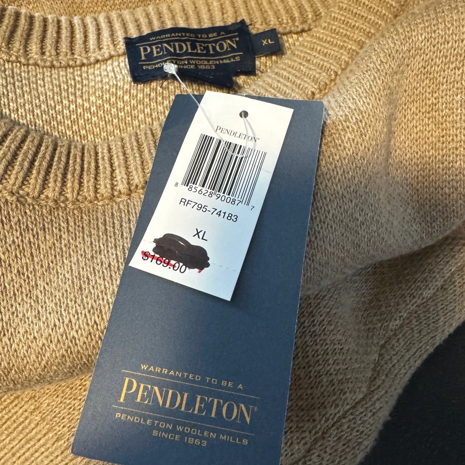 Pendleton Mission Trails Crew Neck Sweater Men's XL Brown Aztec Yellowstone NEW - Image 4 of 4