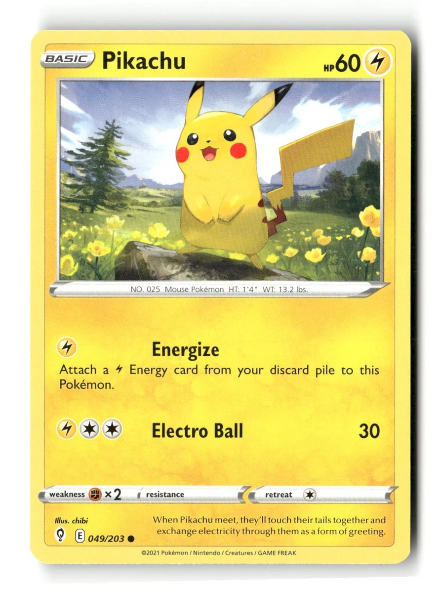 2021 ポケモン ピカチュウ REV.FOIL #049 ENGLISH Pikachu 049/203 SWSH07: Evolving Skies for sale | eBay