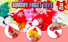 30 Pack Christmas Mochi Squishy Toys, Christmas Party Favors Stocking Stuffers