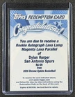 DYLAN HARPER 2025 TOPPS CHROME UPD ROOKIE AUTO LAVA LAMP MAGENTA PURPLE REF /299