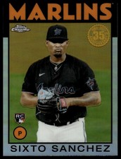 2021 Topps Chrome #86BC-12 Sixto Sanchez 1986 Topps Baseball 35th Anniversary