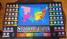 50 State Quarters W/Territories colorized, Set of 56 /album w/Booklet on states