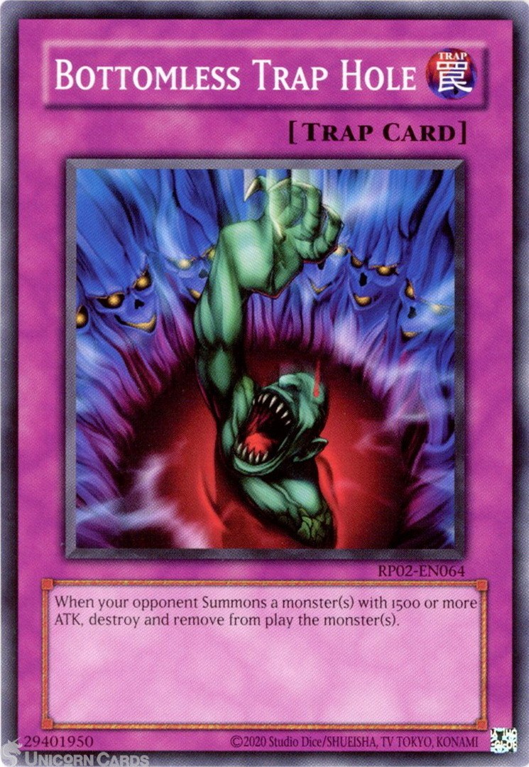 RP02-EN064 Bottomless Trap Hole : Common UNL Edition Mint YuGiOh Card