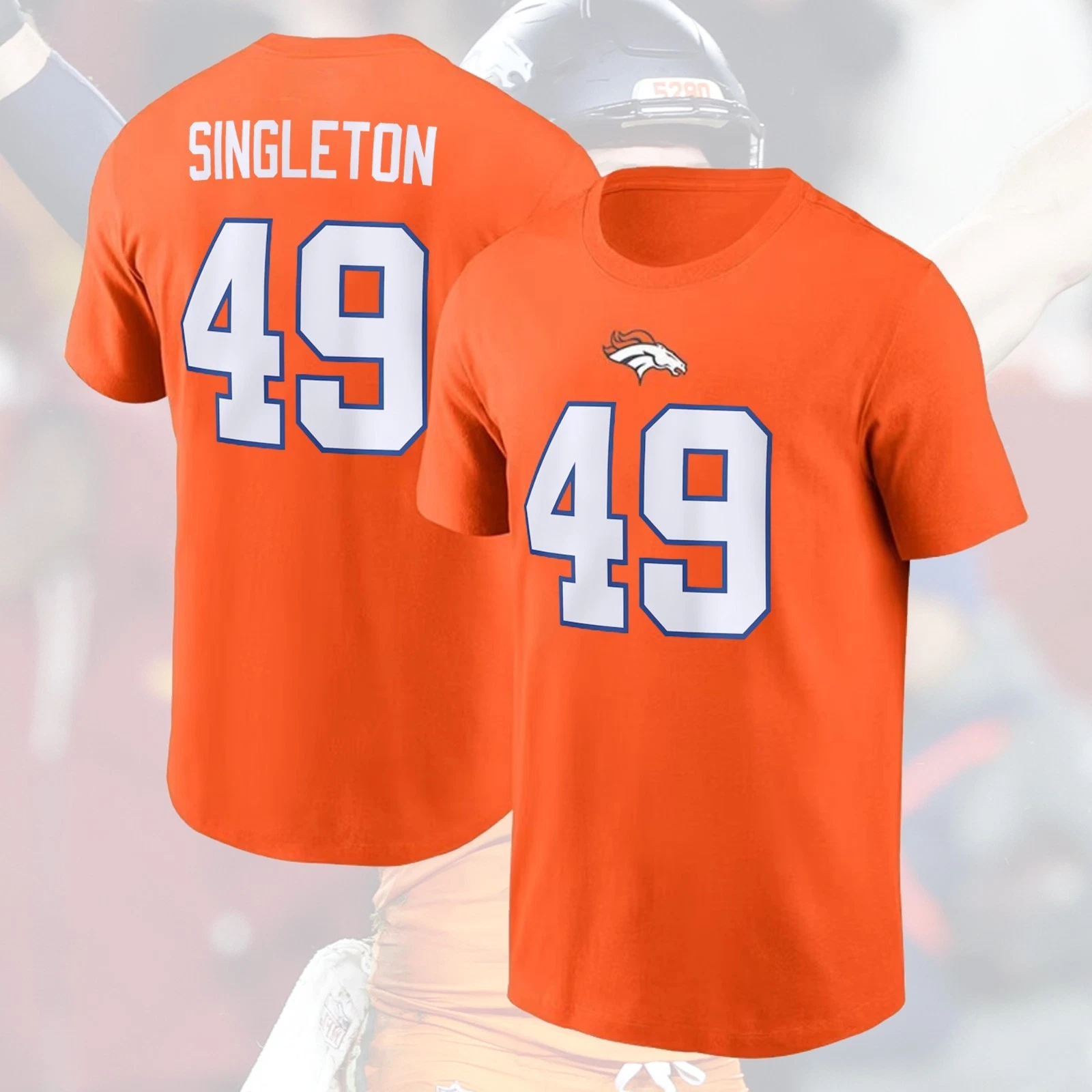 Alex Singleton #49 Denver B.owll 2025 Player Name & Number for Fan