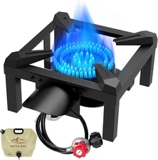 100,000 BTU High Pressure Propane Burner Stove w/ Hose & Regulator