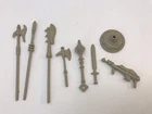 Vintage He-Man MOTU Castle Grayskull Weapon Accessory Lot Of 8 Pieces Beige Tan