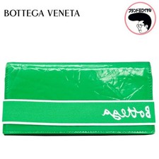 Bottega Veneta Logo Band Long Wallet Green Used