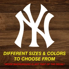 New York Yankees NY Vinyl Decal Sticker Car Truck Motorcycle MLB Baseball