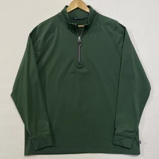 CUTTER & BUCK - MCK01143 Men's Adapt Eco Knit Quarter Zip Pullover XL Green