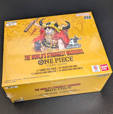 Bandai ONE PIECE Card Game The World's Strongest Warriors OP-17 Display ENG