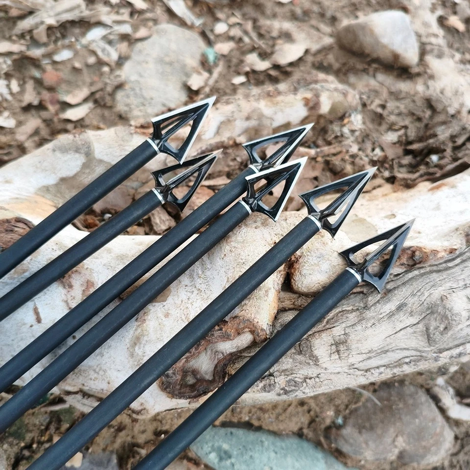 Hunting Broadheads 100gr Points Tips Target Arrowheads Archery Arrow Bow Shoot - Image 4 of 4