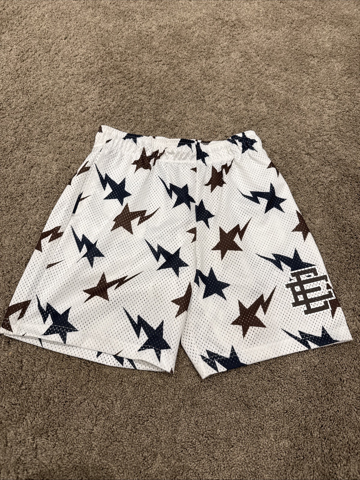 Eric Emanuel x BAPE EE Basic/Core ShortCream/Brow… - image 1