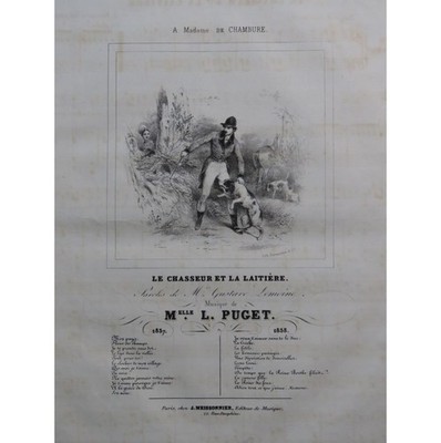 PUGET Loïsa Der Jäger und die Milchkännchen Gesang Klavier 1838