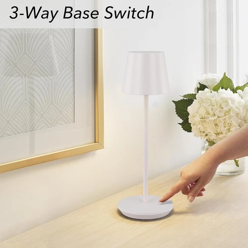 Mena Accent Rechargeable Table Lamp - 14.5" Pale Pink with USB-C & LED - Picture 6 of 7