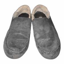 Olukai Women's Nohea Sheepskin Grey Sz 9 Slippers
