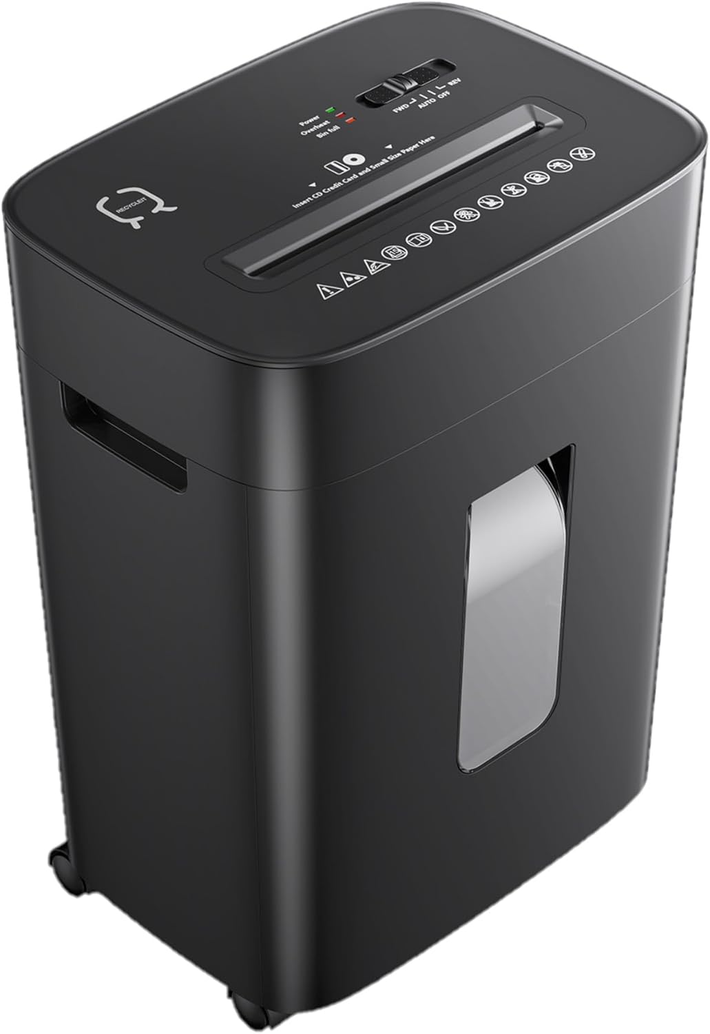 12-Sheet Heavy Duty Paper Shredder for Office, 5.28 Gal Pullout Bin, 60Db Low-No-image