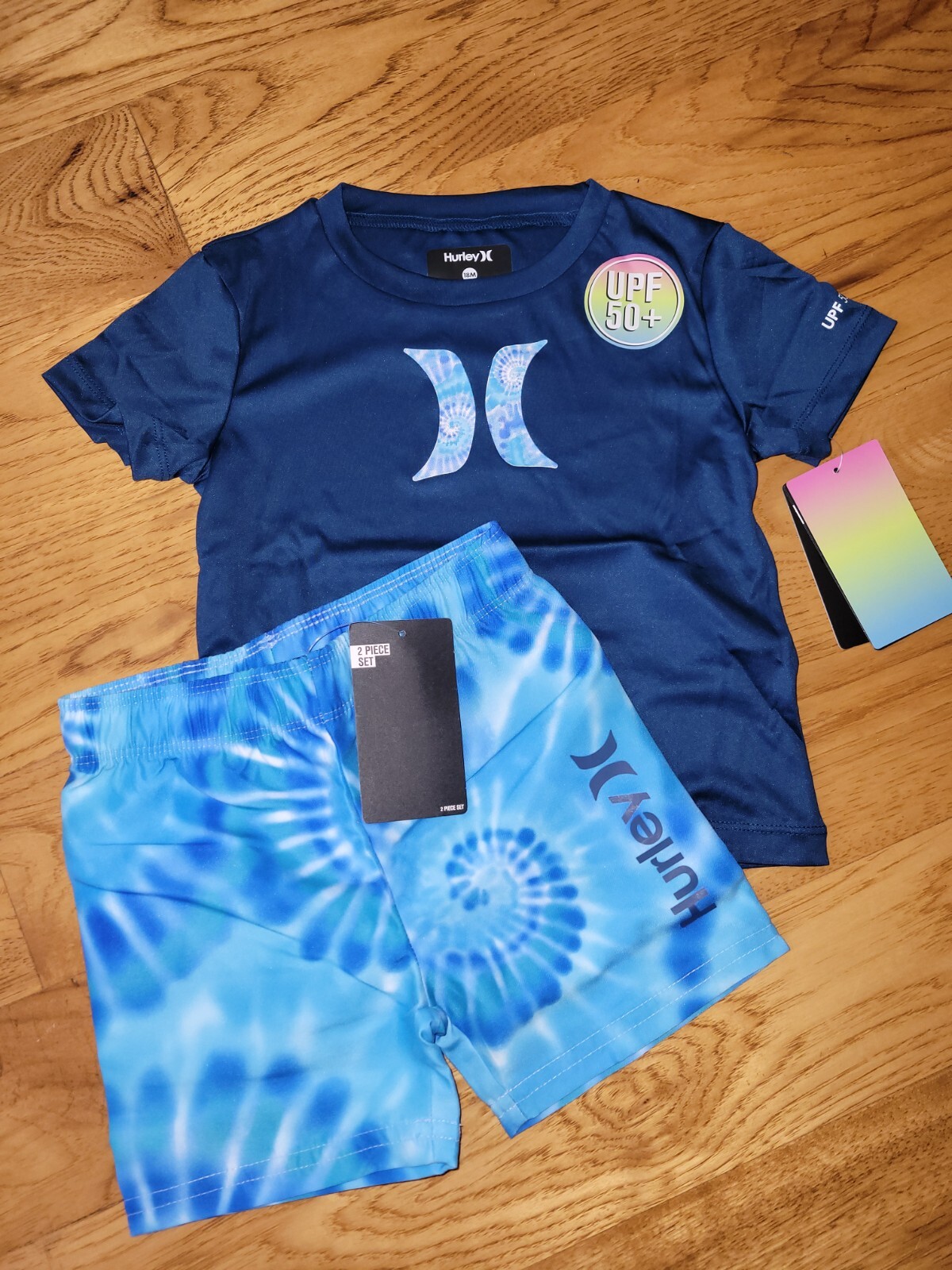 NWT Hurley rash guard twopiece swim suit size 12m eBay