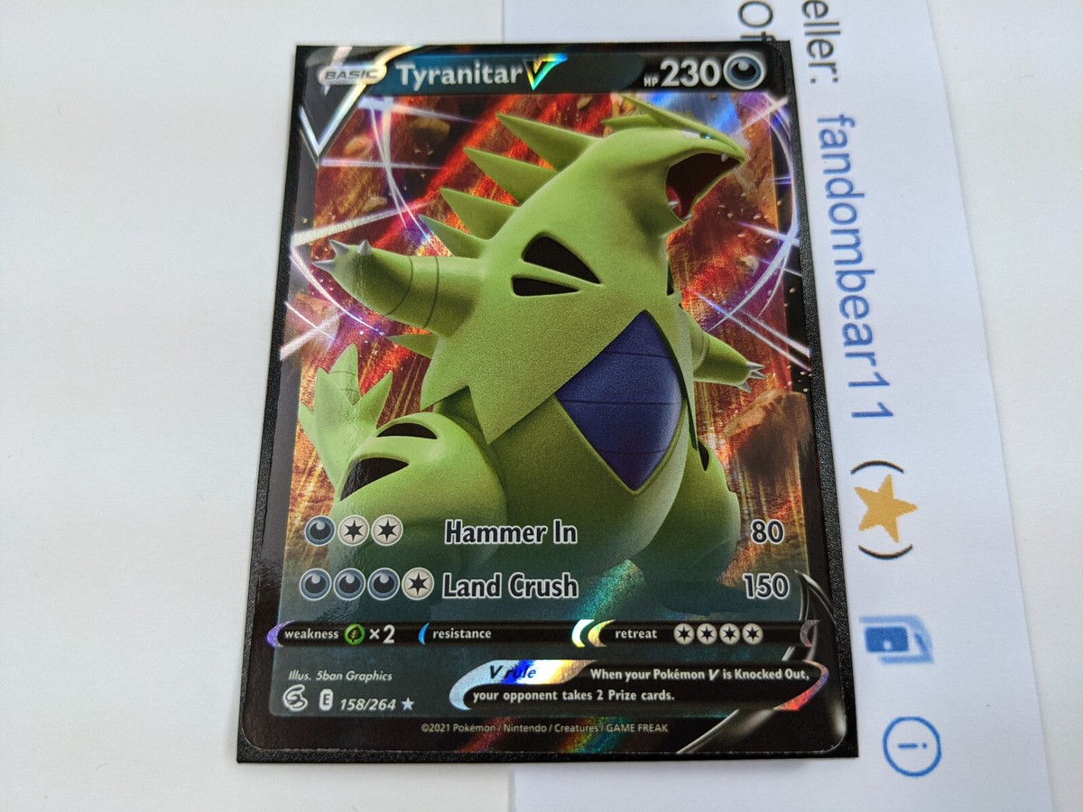 Tyranitar V ULTRA RARE card 158/264 SWSH Fusion Strike 2021