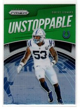 DARIUS LEONARD  ▪  2019 Prizm Football  GREEN Prizm  Unstoppable    Colts