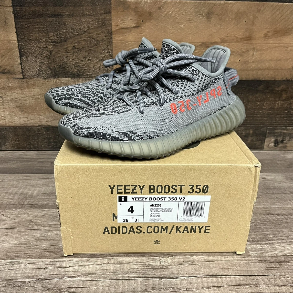 ADIDAS YEEZY BOOST 350 V2 BELUGA 2.0 SZ 4 AH2203 KANYE WEST SNEAKERS | eBay