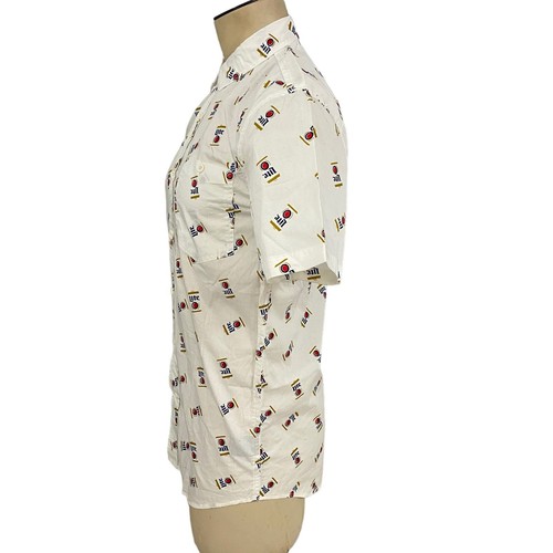 Miller Lite Shirt Mens Small Button Up Beer Novelty Print Collar Party BBQ Work - Picture 7 of 17
