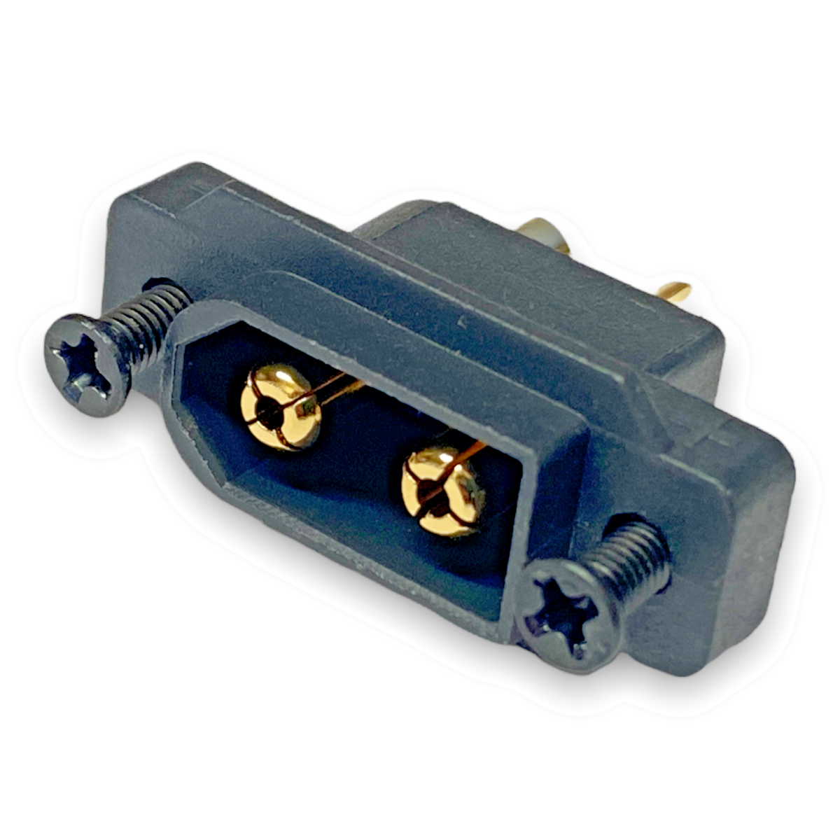 5 Connettori Amass XT60L-M A Incasso, Dorati, Per Batterie LiPo - Nuovo, Nylon, Max 60A