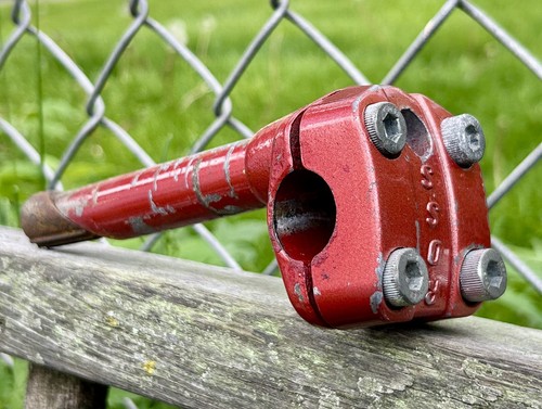 Vintage Ross Stem Old School BMX MTB Red 1980s 4 Bolt Top Load Quill Stem 21.1mm - Picture 9 of 9