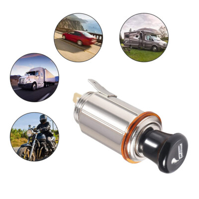 12V Cigarette Lighter Socket with Eject Button Replace Auxiliary Power Plug