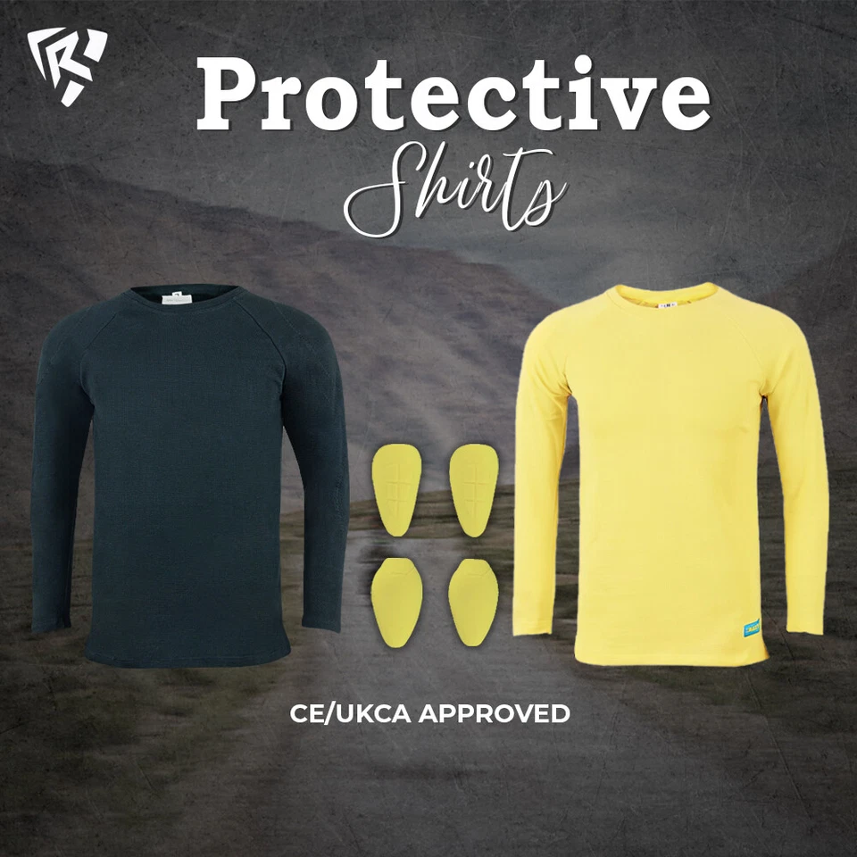 Camisa protectora de motocicleta unisex para hombre dama hecha con Kevlar aprobada por CE Raxid Foto 3 de 4