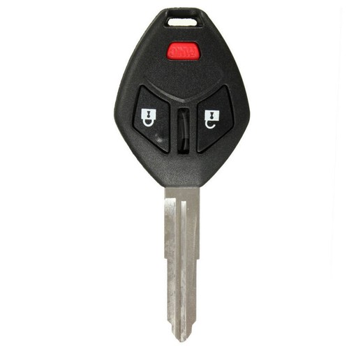 3Button Remote Key Fob Case Shell w/ Blade Replacement Fits Mitsubishi Outlander - Picture 4 of 12