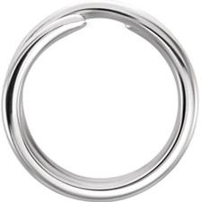 PALLADIUM 10mm OD 14gauge 950 SOLID Round Split Jump Ring Clasp Charm Keychain