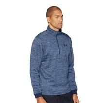 Under Armour Coldgear Men's Blue 1/2 Zip Armour Fleece 1320745, Size Large
