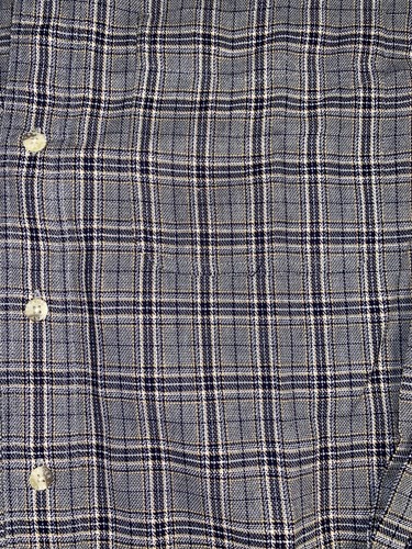 Trader Bay Shirt Mens Medium Brown Plaid Midweight Pocket Collared Button Down - Picture 4 of 8