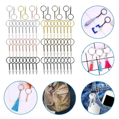 25mm Mixed 6 Colors 100Pcs Keyrings Split Bulk Keyrings Open Rings for Car - Picture 2 of 8