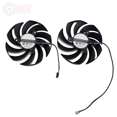 MSI RTX 3060 Ti RX 6600 6700 GAMING X Replacement Graphics Card GPU Fan Set - Picture 3 of 8
