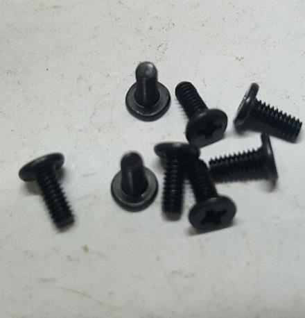 8x M2.5 x 8mm M2.5 X8L cabeza de oblea plana máquina tornillos negro zinc portátil - Imagen 1 de 1