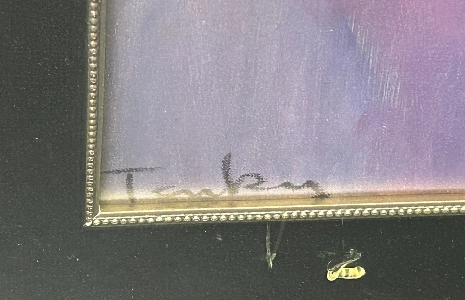 Litografía Itzchak Tarkay "In The Lounge" enmarcada grande. 40”-34” ¡Pesado! Foto 4 de 4