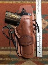 Western Tanned Leather Drop Holster Fits Colt Springfield ATI 45 Govt Model 1911
