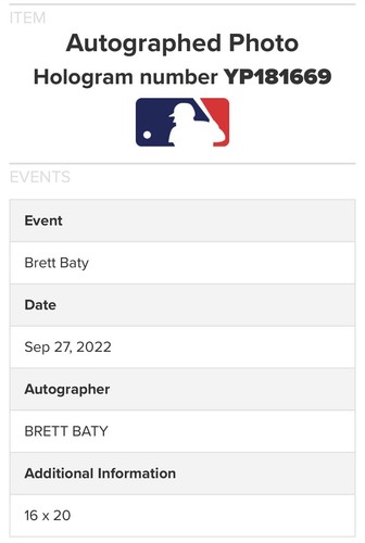 Brett Baty Signed Mets 16x20 Framed Photo 1st AB 1st Home Run Auto Fanatics MLB - Picture 8 of 9