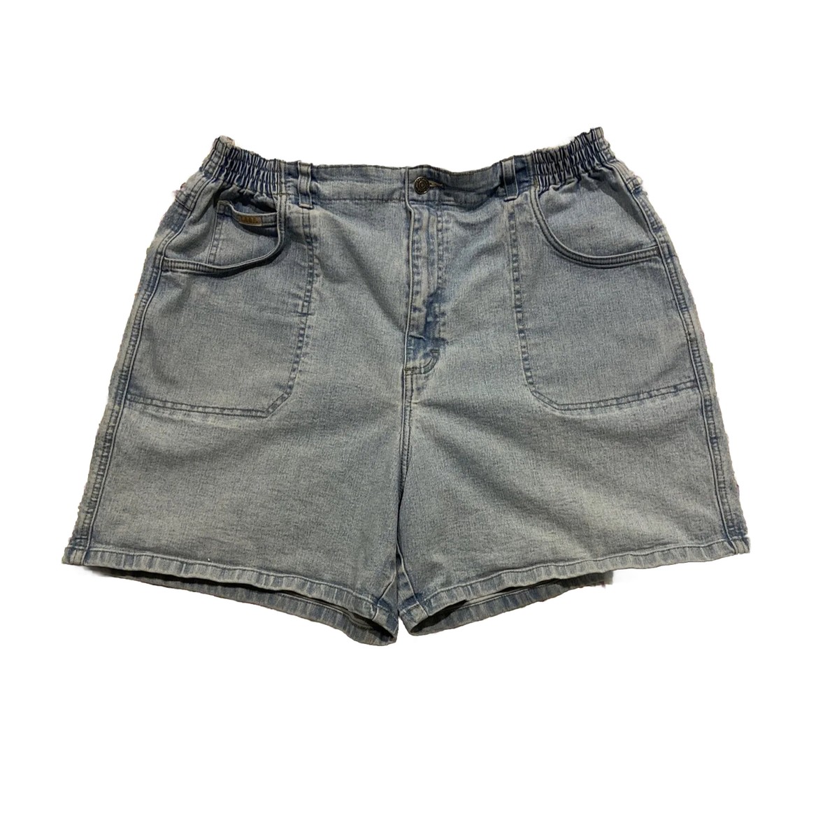 Vintage LEE Mom Shorts High Rise Denim Shorts Retro Light Cotton Lycra Sz  18 M