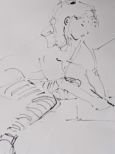 XX C Original ink drawing signed by Frank Peter Sidoli Study of a girl - Picture 14 of 17