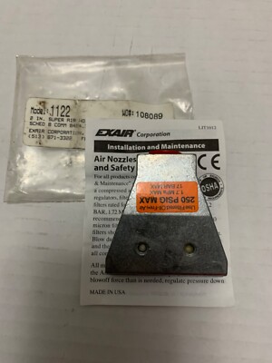 EXAIR 1122 Super Air Nozzle 2  NEW!!