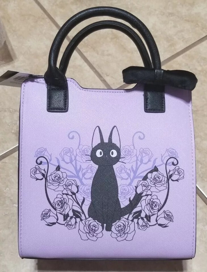 Studio Ghibli Kiki's Delivery Service Jiji Purple Floral Mini