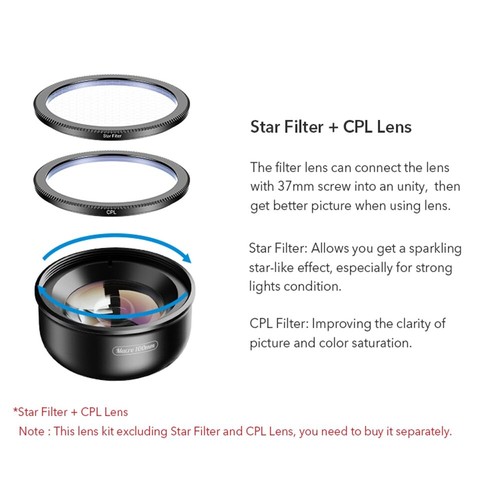 APEXEL 3Pcs 100mm Super Macro Phone Camera Lens HD 10x Macro For All Smartphones - Photo 5 sur 6