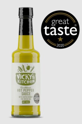 Vicky's Kitchen Taste of Caribbean - The Green One Hot Pepper Sauce 150ml